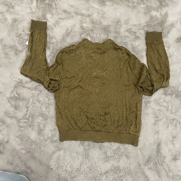 Maeve by Anthropologie Women's M Silky Bomber Jacket Modern Chic Trendy Layering - Picture 14 of 14